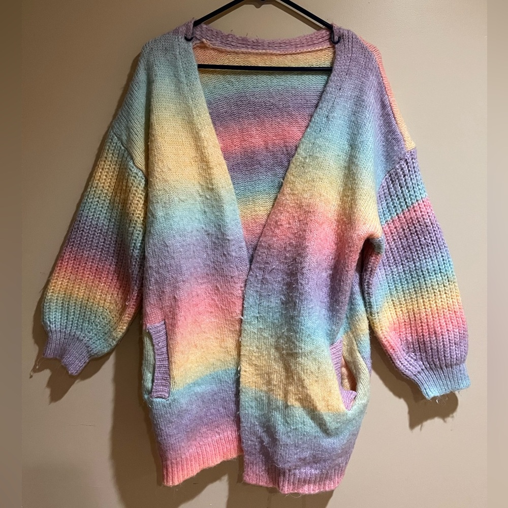 Pastel Rainbow Cardigan